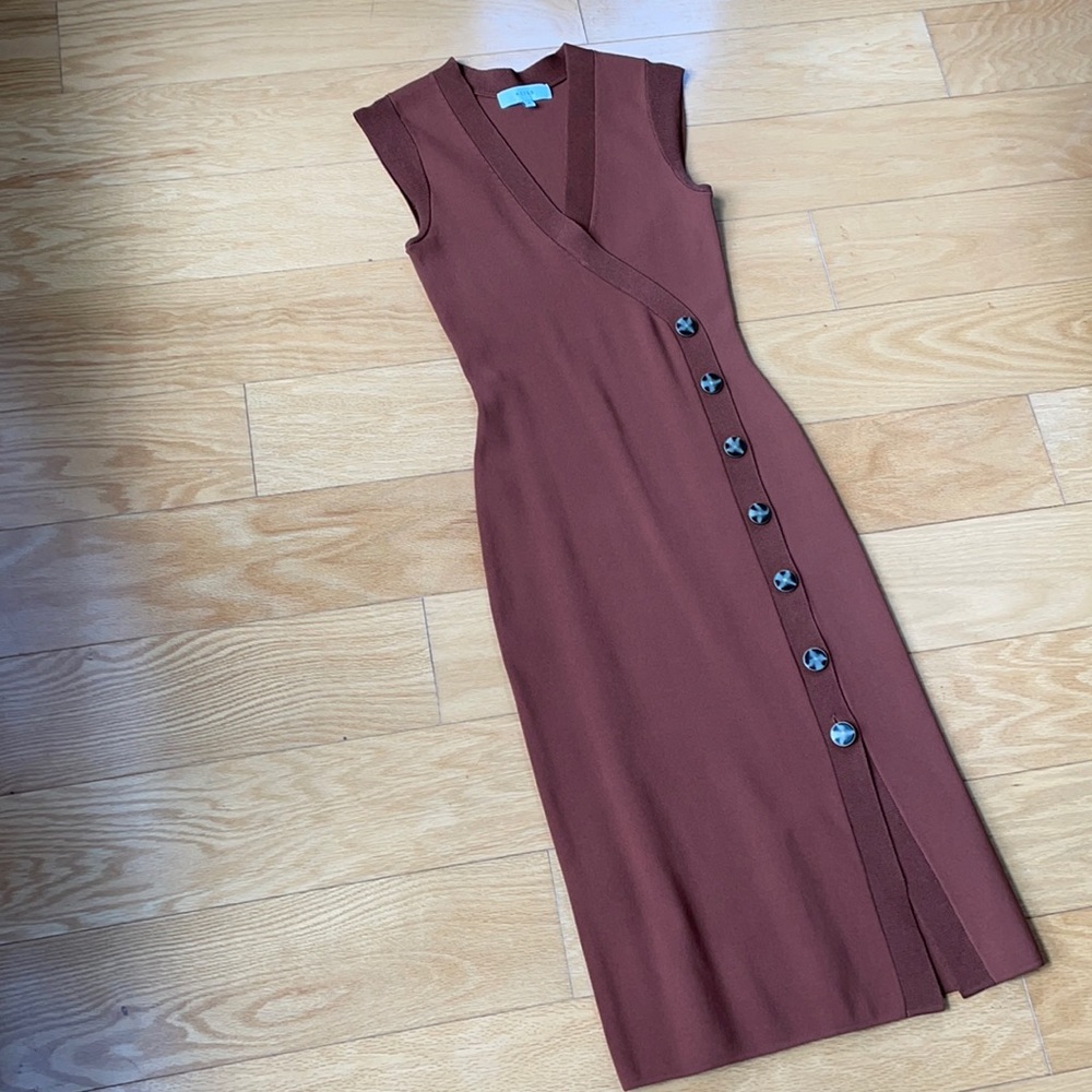 Reiss Stretch Sleeveless Midi Dress